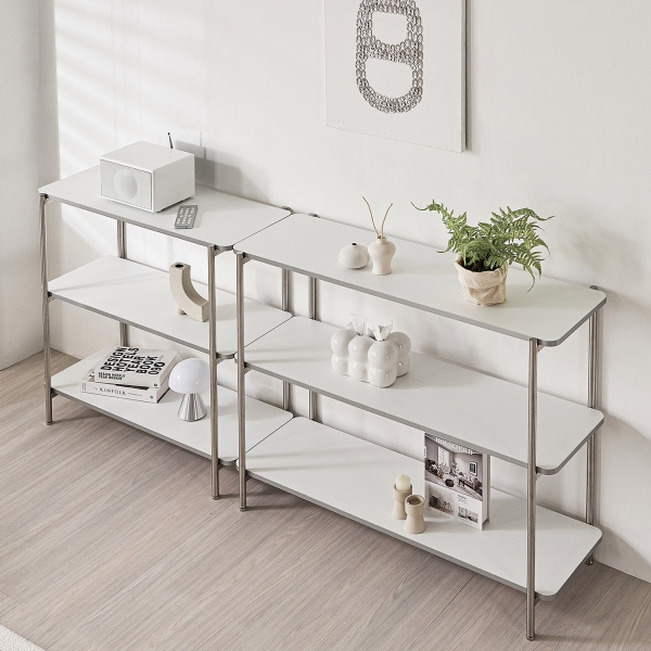 이지 사각 선반 진열장 미드센츄리 스틸 수납장 800/1000 2단 3단