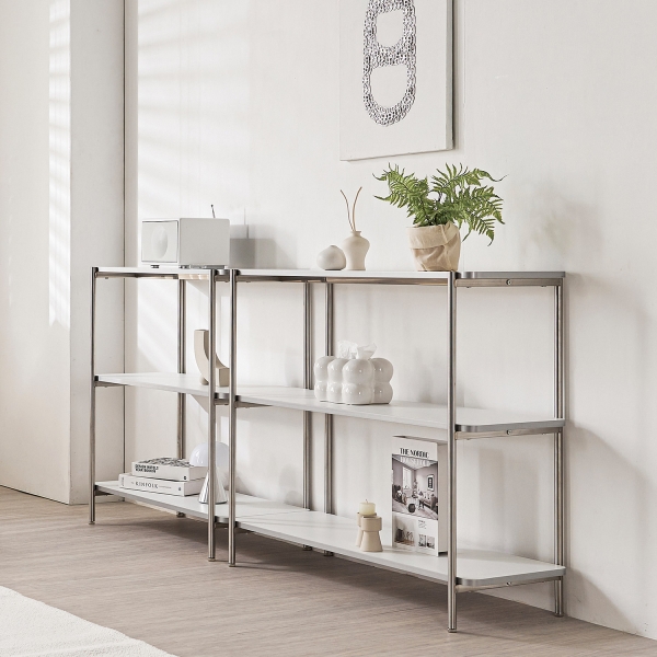 이지 사각 선반 진열장 미드센츄리 스틸 수납장 800/1000 2단 3단