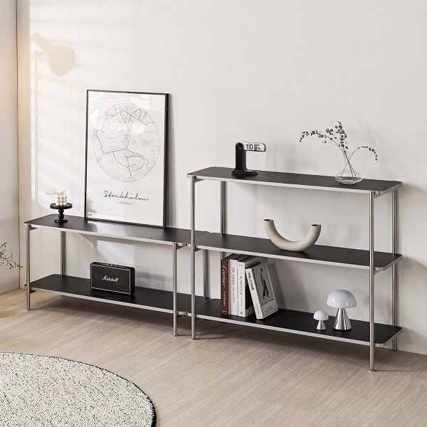 이지 사각 선반 진열장 미드센츄리 스틸 수납장 800/1000 2단 3단