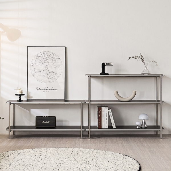 이지 사각 선반 진열장 미드센츄리 스틸 수납장 800/1000 2단 3단