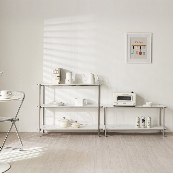 이지 사각 선반 진열장 미드센츄리 스틸 수납장 800/1000 2단 3단