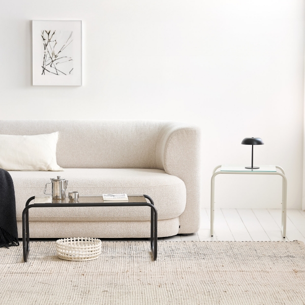 클라로 유리 테이블 보조 협탁 소파 간이 미니 500/800