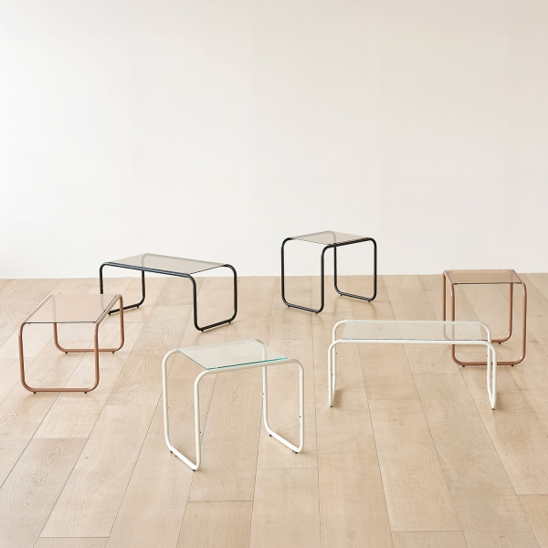 클라로 유리 테이블 보조 협탁 소파 간이 미니 500/800