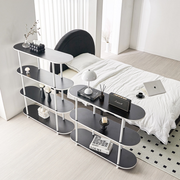 엣지 라운드 조립식 선반 인테리어 진열장 800/100 2단 3단 4단