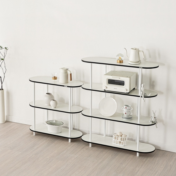 엣지 라운드 조립식 선반 인테리어 진열장 800/100 2단 3단 4단