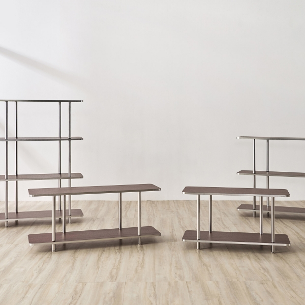 스탠리 엣지 사각 선반 800/1000 2단 3단 4단 스틸 진열장