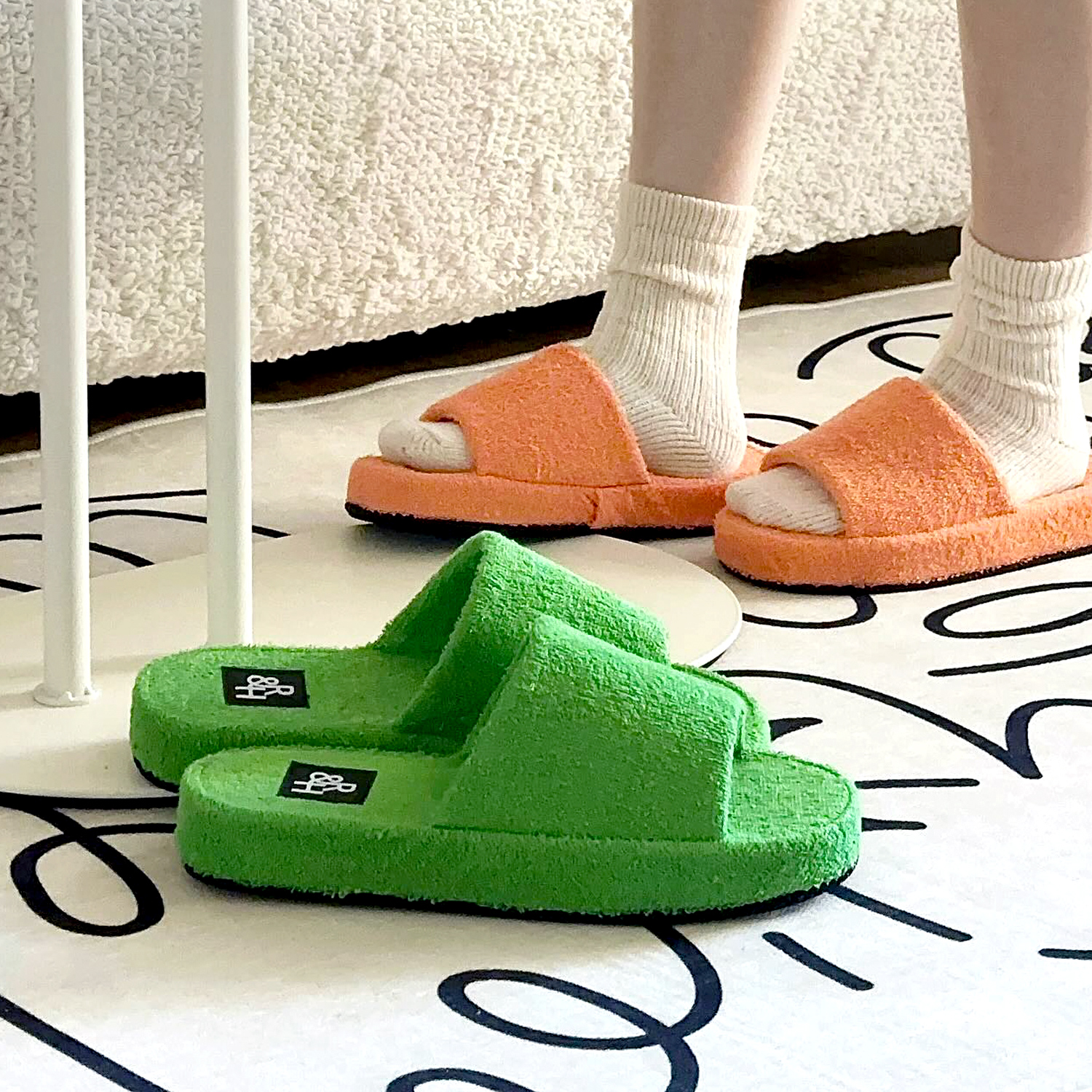 [한정수량]테리 오픈형 룸슈즈 M/L