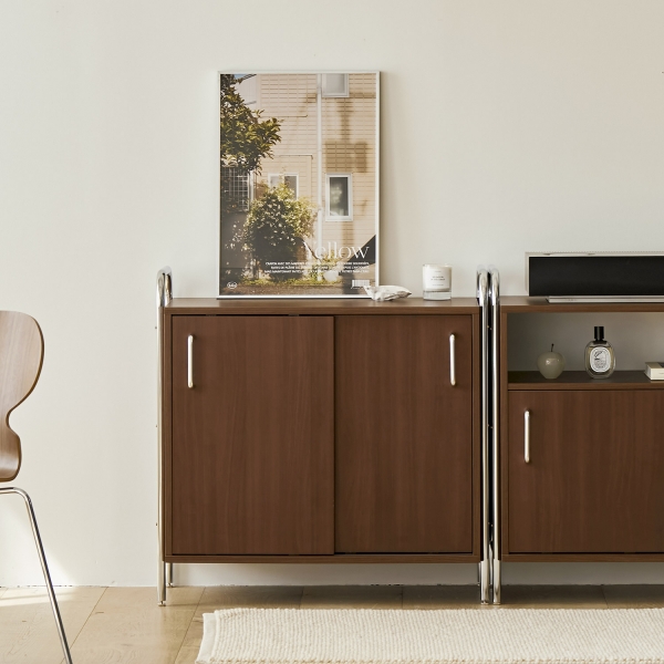 발트 크롬 슬라이딩 수납장 인테리어 수납 선반 (일반형)