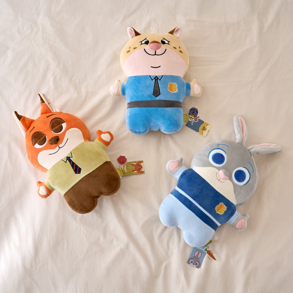 주토피아 애착 쿠션 3종 귀여운 인형