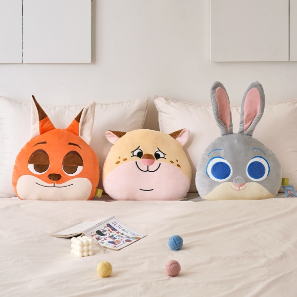 주토피아 페이스 쿠션 3종 귀여운 인형