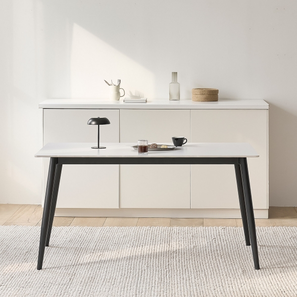 [사은품 증정]암스텔 세라믹 사각 식탁 1400 2인용 4인용 다이닝 테이블