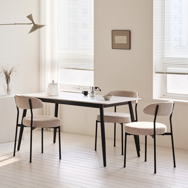 [사은품 증정]암스텔 세라믹 사각 식탁 1400 2인용 4인용 다이닝 테이블