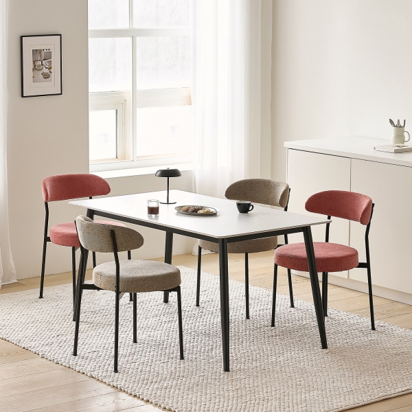 [사은품 증정]암스텔 세라믹 사각 식탁 1400 2인용 4인용 다이닝 테이블