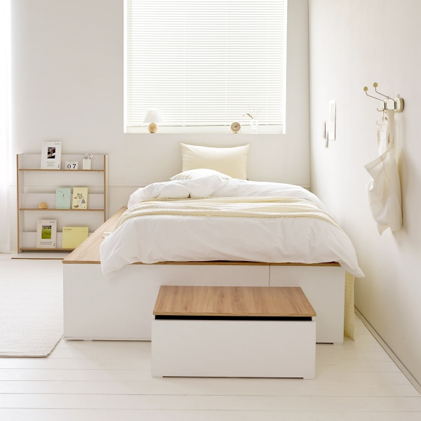 [한정수량]리브 슬라이딩 수납 침대 공간확장 SS 프레임