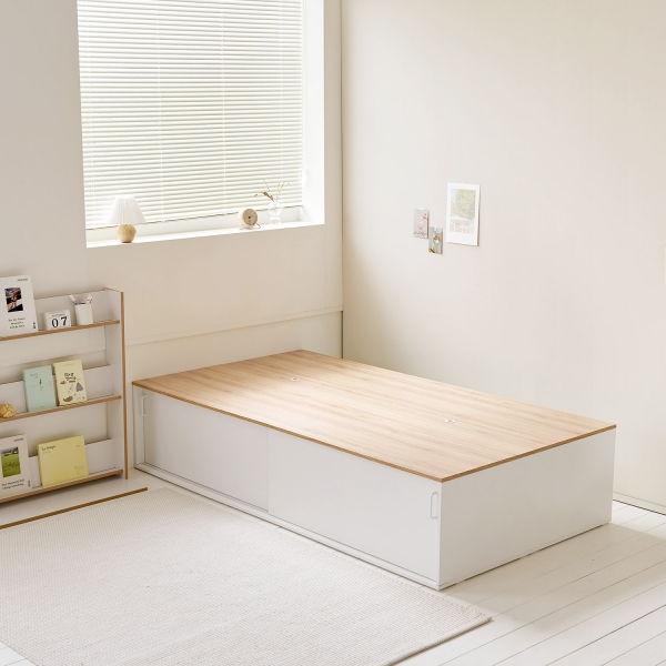 [한정수량]리브 슬라이딩 수납 침대 공간확장 SS 프레임