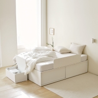 [한정수량]리브 슬라이딩 수납 침대 공간확장 SS 프레임