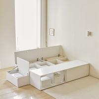 [한정수량]리브 슬라이딩 수납 침대 공간확장 SS 프레임