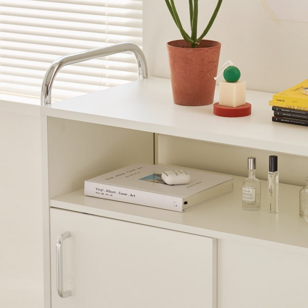 [한정수량]발트 크롬 슬라이딩 수납장 2type