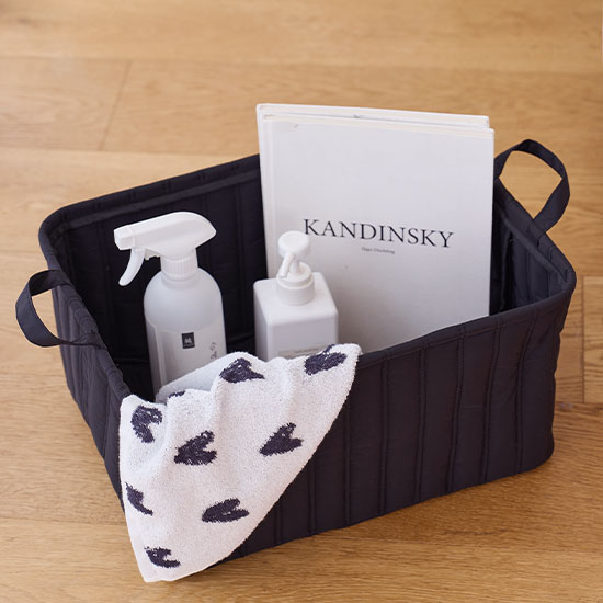 퀼팅 사각/원형 바스켓 수납 바구니 누빔 장난감 패브릭 미니