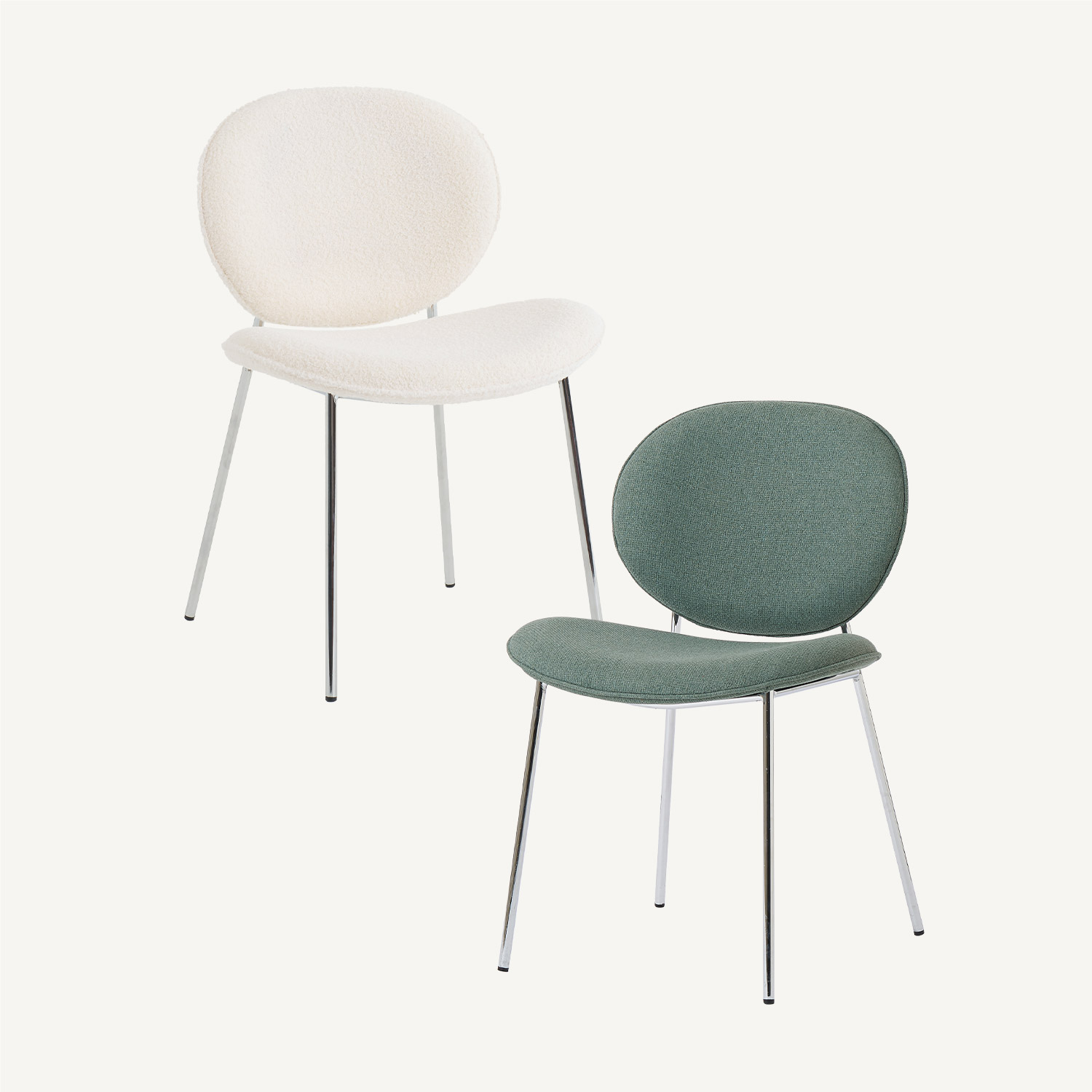 [한정수량]브루클린 크롬 체어 세트 1+1