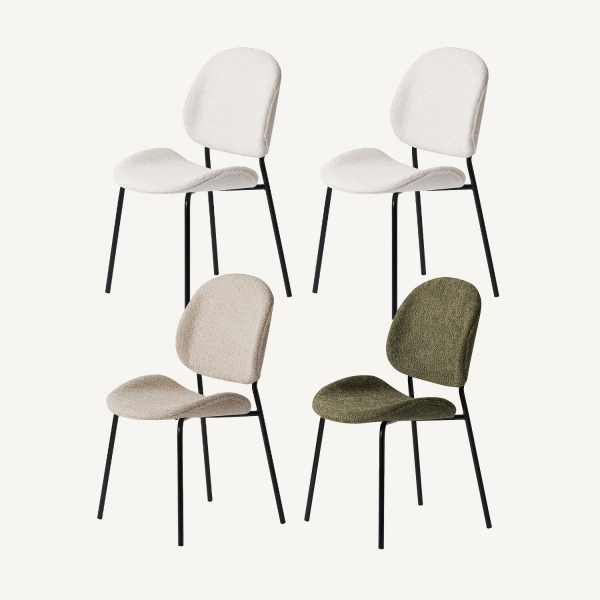 [한정수량]호퍼 벤트 부클 체어 세트 2+2