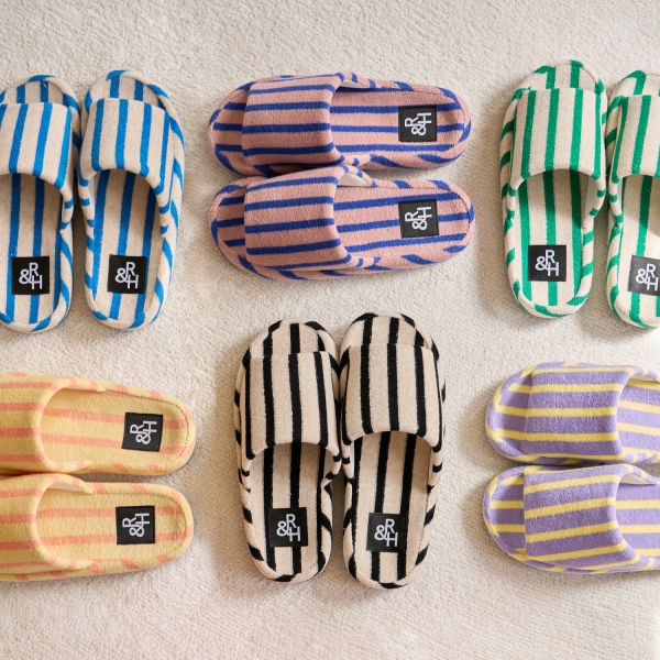 [한정수량]테리 아치 스트라이프 룸슈즈 M/L