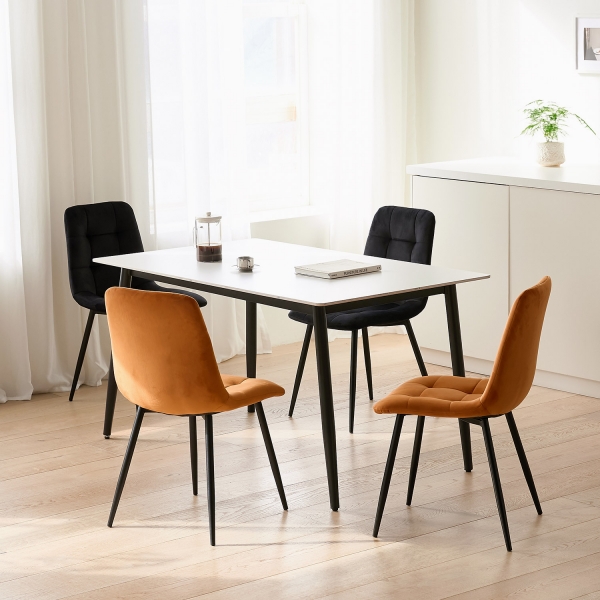 페트라 벨벳 체어 인테리어 디자인 식탁 의자