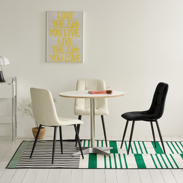 페트라 벨벳 체어 인테리어 디자인 식탁 의자