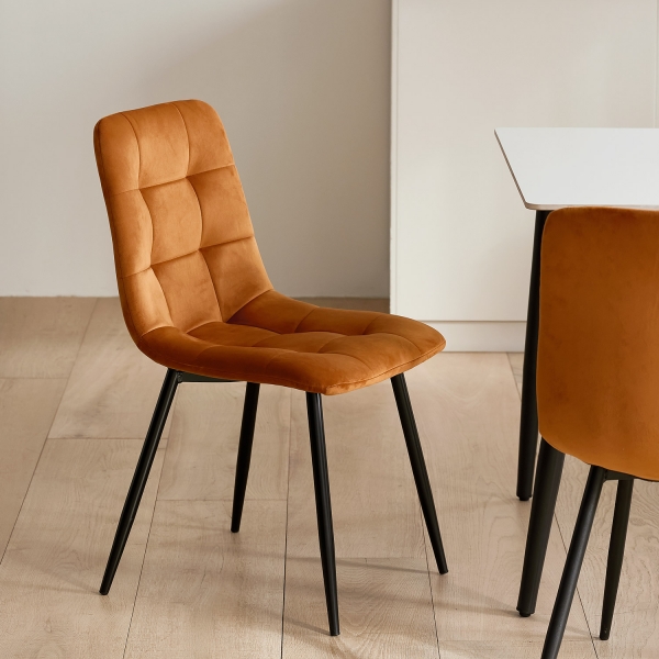 페트라 벨벳 체어 인테리어 디자인 식탁 의자