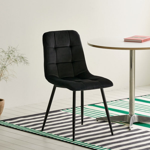 페트라 벨벳 체어 인테리어 디자인 식탁 의자