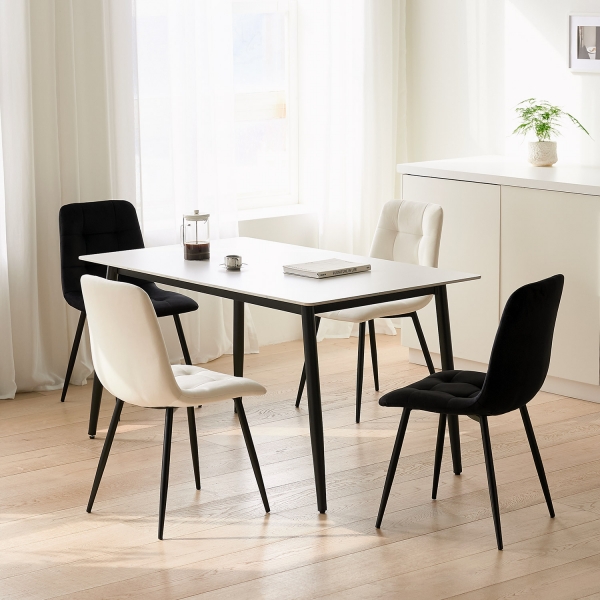 페트라 벨벳 체어 인테리어 디자인 식탁 의자