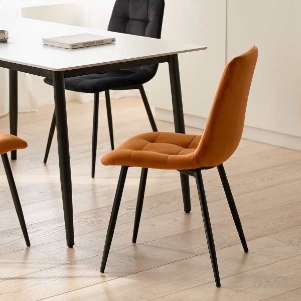페트라 벨벳 체어 인테리어 디자인 식탁 의자
