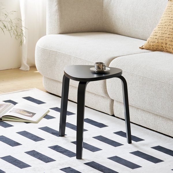 페블 우드 스툴 세트 1+1