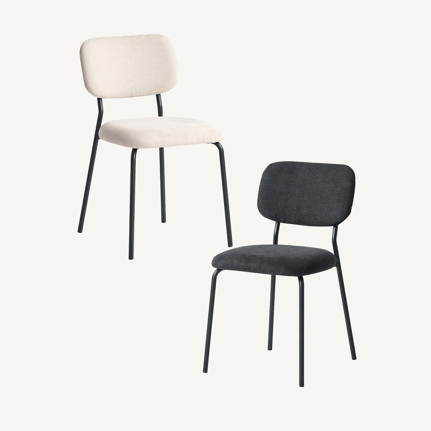 싱겔 패브릭 체어 세트 1+1