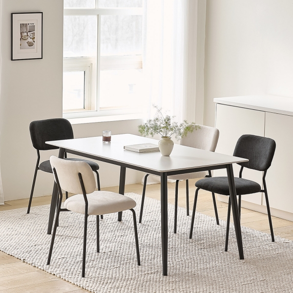 싱겔 패브릭 체어 세트 2+2