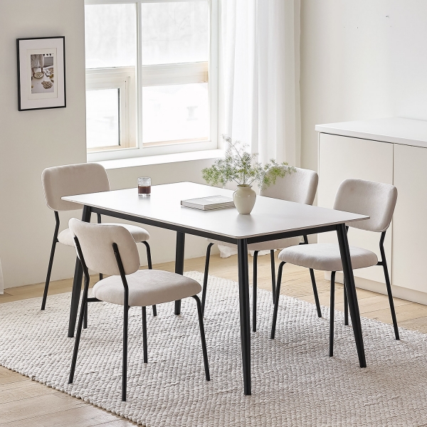 싱겔 패브릭 체어 세트 2+2