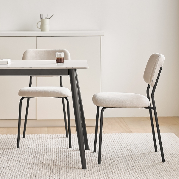 싱겔 패브릭 체어 세트 2+2