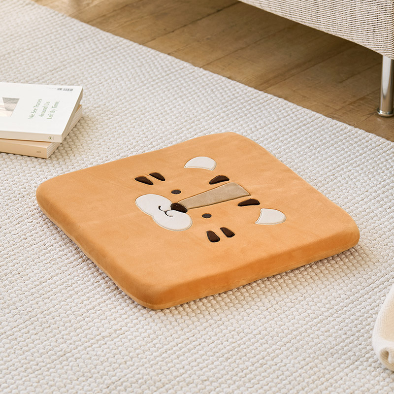 호랑이 사각 방석 캐릭터 쿠션 의자방석 키즈방석