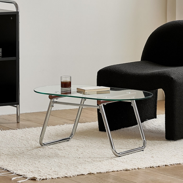 우드 브릿지 유리 테이블 거실 테이블 소파 티테이블 좌식 테이블 인테리어 가구