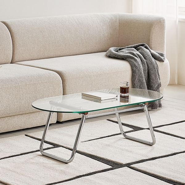 우드 브릿지 유리 테이블 거실 테이블 소파 티테이블 좌식 테이블 인테리어 가구