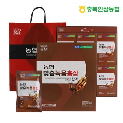 [DH7][87%] 농협 맞춤녹용홍삼진액 70ml * 30포입 (고급쇼핑백 포함) ★수량 선택★