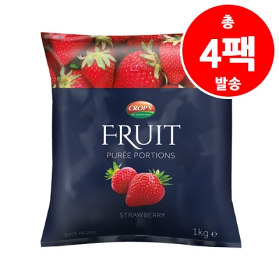 [AA2][75%] 포션 퓨레 딸기 1Kg * 4팩