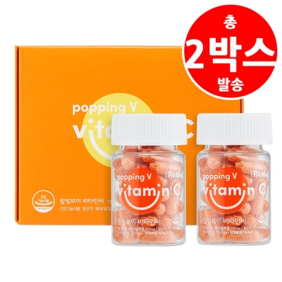 [HK6][86%] 더리얼 팝핑브이 비타민C (620mg * 60캡슐입) * 2박스