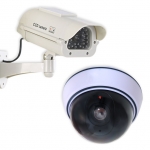 모형 가짜 CCTV ㅡ 05. 태양광 방수 야외 카메라 화이트