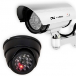 모형 가짜 CCTV ㅡ 05. 태양광 방수 야외 카메라 화이트