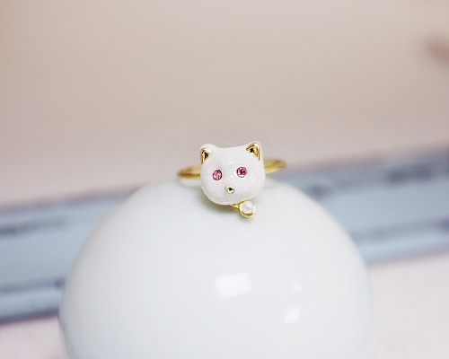 올리아 방울 고양이 반지 (4color)