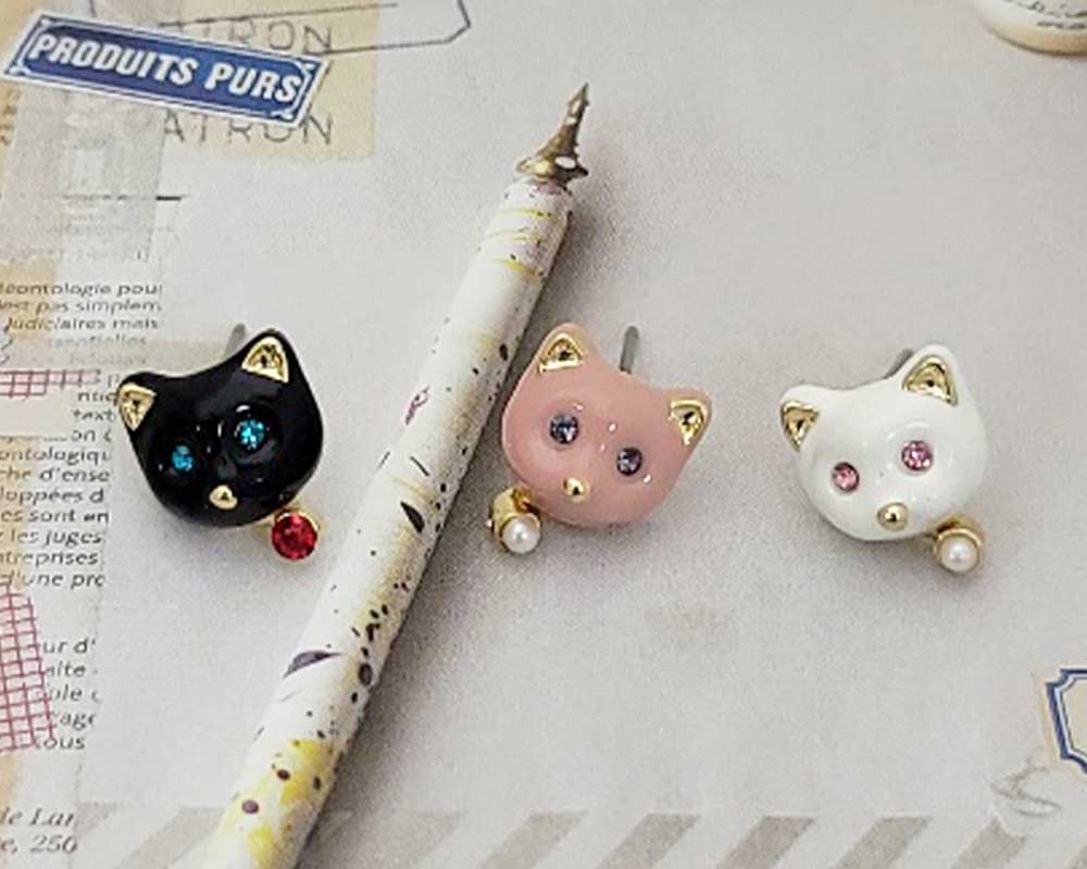 올리아 방울 고양이 귀걸이 (3color)