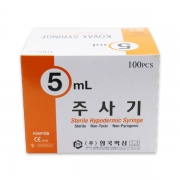 한국백신 주사기 5cc(23Gx1")100ea