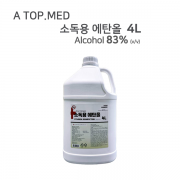A TOP 소독용 에탄올83%  4L (4통/박스)