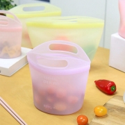 [입고일미정-화이트]실리콘지퍼백3Pset핸들형 4color